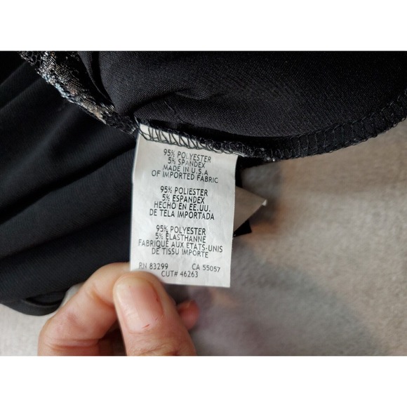 Annalee & Hope Tank Women's Large Black Lace Floral Panel‎ Sleeveless Round Neck - Picture 6 of 7